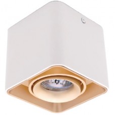 Σποτ Τετράγωνο Οροφής με ντουί GU10 Αλουμινίου Λευκό-Χρυσό 92DL044S1/GDWH